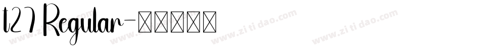 t27 Regular字体转换